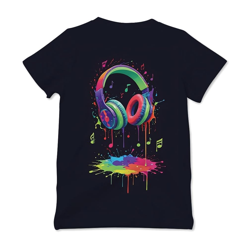 Ainuno Graphic Tees for Boys Girls Kids 7-14Y, Summer Short Sleeve T Shirt Cool 3D Print