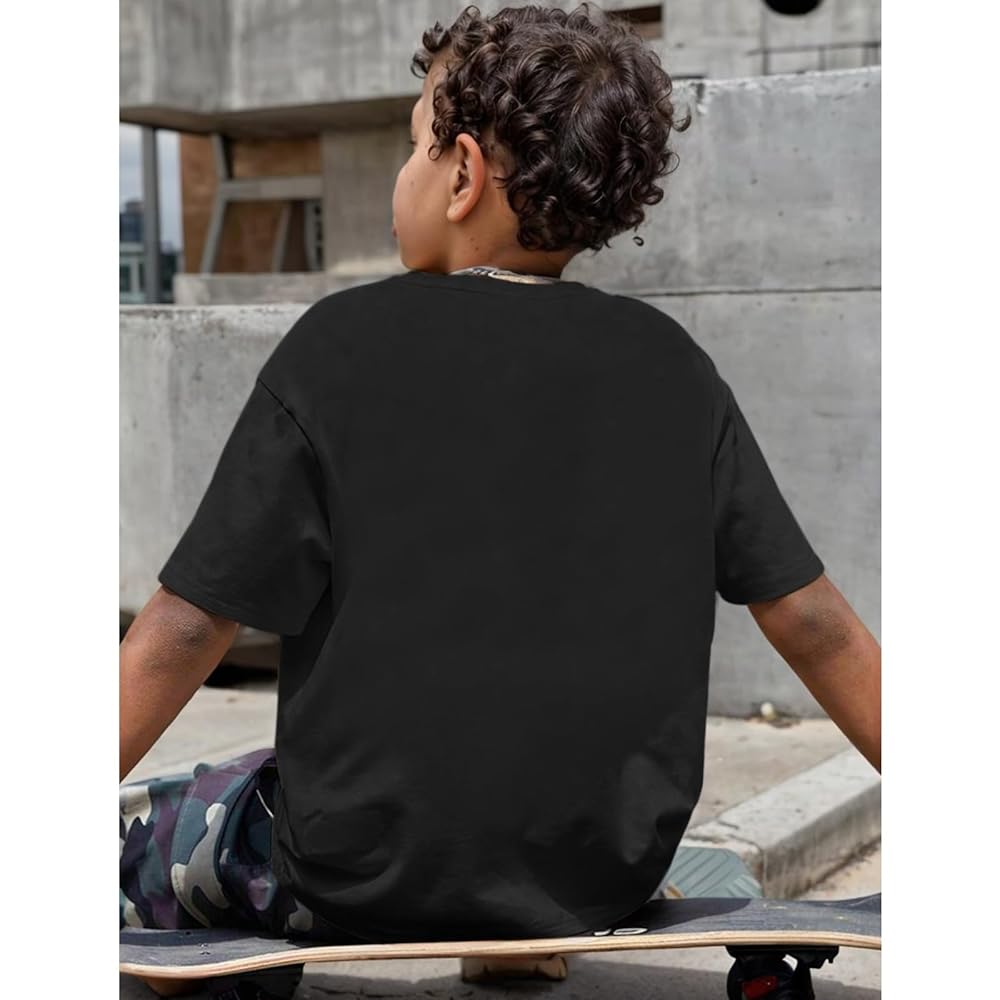 Boys Bruh Shirt Funny Saying T-Shirts for Kids Athletic Graffiti Graphic Tshirt Cool Street Art Letter Printed Tee Top